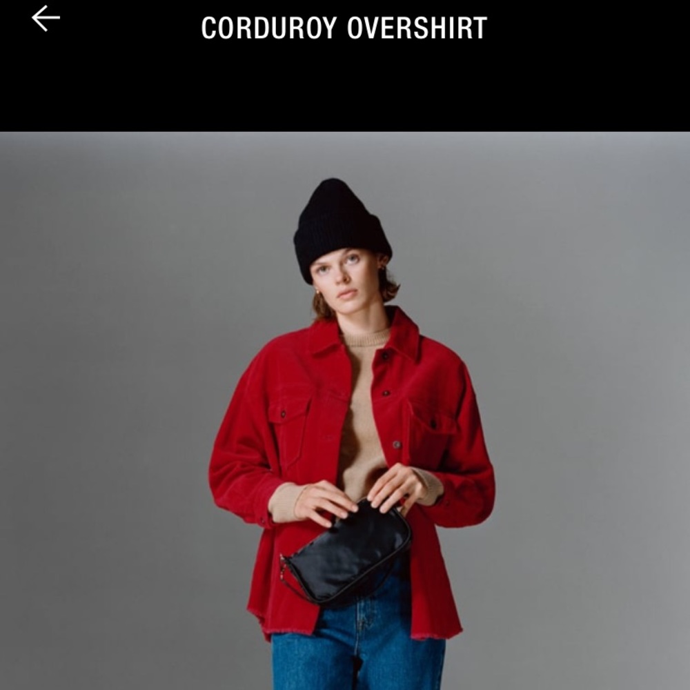 Zara Corduroy Red Over-shirt